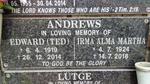 ANDREWS Edward 1919-2014 & Irma Alma Martha 1924-2018