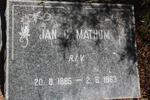 MATHOM Jan C. 1885-1963
