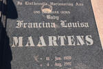 MAARTENS Francina Louisa 1920-1997