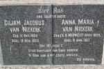 NIEKERK Giljam Jacobus, van 1850-1925 & Anna Maria V.D. MERWE 1854-1917