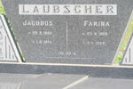 LAUBSCHER Jacobus 1904-1974 & Farina 1909-1988