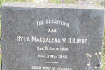 LINDE Hyla Magdalena, v.d. 1906-1940
