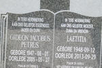 ? Gideon Jacobus Petrus 1947-2005 & Laetitia 1948-2013