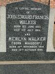 WALKER John Edward Francis 1903-1964 & Merlyn MAASDORP 1914-1995