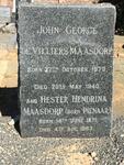 MAASDORP John George de Villiers 1873-1943 & Hester Hendrina PIENAAR 1871-1963