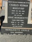 MAASDORP Charles Herman 1882-1961 & Annie Marguerite BOOYSEN 1887-1965