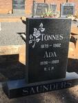 SAUNDERS Tonnes 1879-1962 & Ada 1896-1989