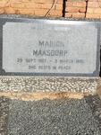 MAASDORP Marion 1907-19?1