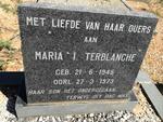 TERBLANCHE Maria I. 1945-1973