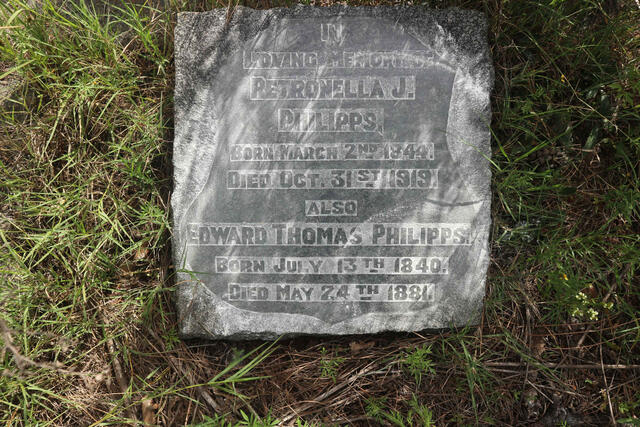 PHILIPPS Edward Thomas 1840-1881 & Petronella J. 1844-1919