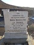 GRANGE Maria Magdalena, le nee VAN HUYSTEEN 1881-1949