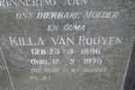 ROOYEN Albertus, van 1897-1958 & Killa 1896-1979