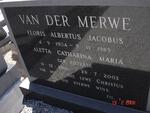 MERWE Floris Albertus Jacobus, van der 1904-1983 & Aletta Catharina Maria PIETERSE 1910-2003