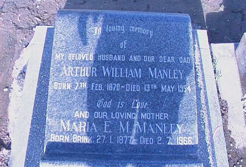 MANLEY Arthur William 1870-1954 & Maria E.M. BRINK 1877-1966