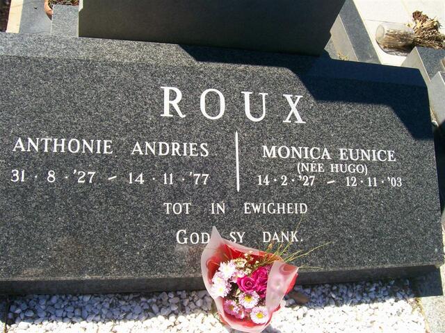 ROUX Anthonie Andries 1927-1977 & Monica Eunice HUGO 1927-2003