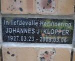 KLOPPER Johannes J. 1927-2008
