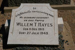 HAYES Willem T. 1915-1949