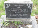 HENNING Johannes Gerhardus 1885-1954