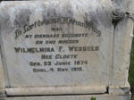 WESSELS Wilhelmina F. nee CLOETE 1874-1918