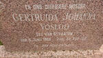 VOSLOO Gertruida Johanna nee VAN STRAATEN 1885-1951