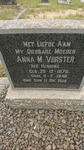 VORSTER Anna M. nee HENNING 1876-1948