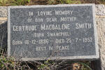 SMITH Gertrude Magdalene nee SWANEPOEL 1886-1952