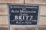 BRITZ Alida Magdalena 1927-2018