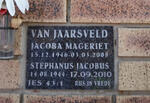 JAARSVELD Stephanus Jacobus, van 1944-2010 & Jacoba Mageriet 1946-2008