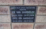 JAARSVELDT Joe, van 1930-2004 & Joyce 1932-2011