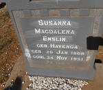 ENSLIN Susanna Magdalena nee HAVENGA 1868-1951