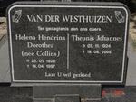 WESTHUIZEN Theunis Johannes, van der 1924-2005 & Helena Hendrina Dorothea COLLINS 1928-1997