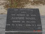 WAHL Sophie nee DE VILLIERS 1912-2007