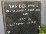 VYVER Rachel, van der 1934-2017