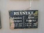 HEYNEKE Johannes Jochimus 1913-1995 & Anna Fredrika 1919-2005