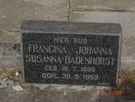 BADENHORST Francina Johanna Susanna 1888-1959