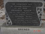 HAYNES Frederick Sleigh 1901-1959 & Hendrina Maria VAN ROOYEN 1903-1966