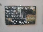 KRUGER Jan Daniel 1937-2006