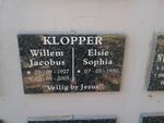 KLOPPER Willem Jacobus 1927-2005 & Elsie Sophia 1930-