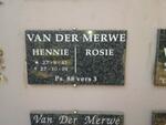 MERWE Hennie, van der 1943-2004 & Rosie