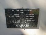 MARAIS Andries Hendrik Petrus 1937- & Martha Catharina 1936-2012