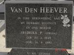 HEEVER Fredrika P., van den 1949-1980