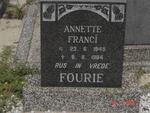 FOURIE Annette Franci 1949-1984