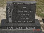 LINDE Anna Aletta, van der 1928-1995