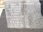 PEREIRA John Serfontein 1918-1988