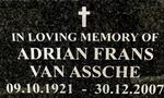 ASSCHE Adrian Frans, van 1921-2007