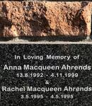 AHRENDS Anna Macqueen 1992-1999 :: AHRENDS Rachel Macqueen 1995-1995