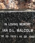 MALCOLM Ian D.L. 1919-1990