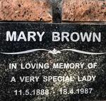 BROWN Mary 1888-1987