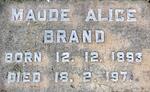 BRAND Maude Alice 1893-1971