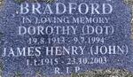 BRADFORD James Henry 1915-2003 & Dorothy 1913-1994